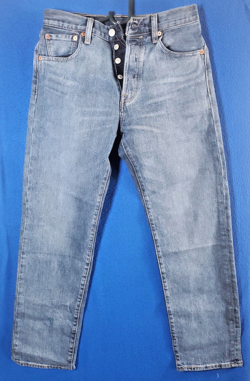 Vintage Levis 501 Jeans Womens Size 29 Light Wash Button Fly Straight Denim Blue